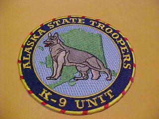 Alaska State Troopers K - 9 Issue Police Patch Shoulder Size Last One 4 In