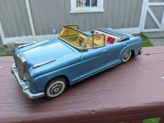 Vintage Bandai Tin Friction Mercedes Benz 2/9 Convertible