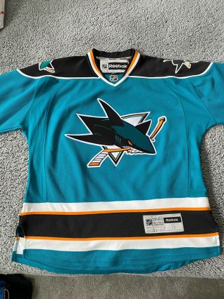 Nhl Reebok San Jose Sharks Home Hockey Jersey Small S Vintage