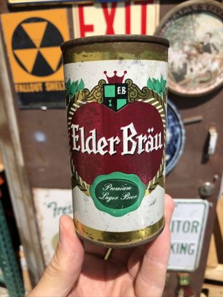 Elder Brau Flat Top Beer Can From Arizona Brewing - Phoenix Bottom Opened