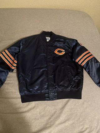 Vintage Starter Chicago Bears Satin Bomber Jacket Xl Pro Line Nfl