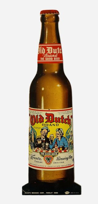 Vintage Mid Century Old Dutch Brand Beer Sign Krantz Brewing Corp Findlay Oh