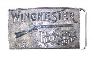 Vintage Winchester Sterling Silver Belt Buckle,  Numbered W/ Reciept