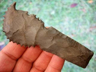 Fine Rare G10 Missouri Human Effigy Flint Mace With Arrowheads Artifacts