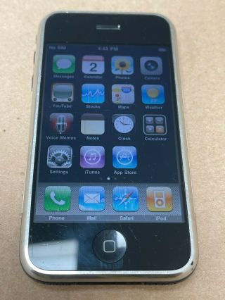 Vintage Apple Iphone First 1st Generation A1203 8gb Ios 3.  1.  3 At&t