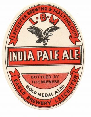 English Beer Label – Leicester Brewing & Malting (eagle Brewery)