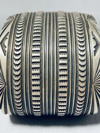 100 Gram Intricate Heavy Vintage Navajo Sterling Silver Bracelet