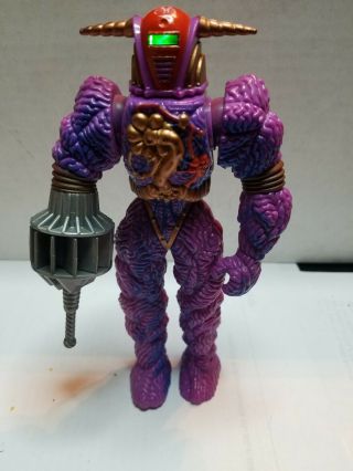 Hasbro Vintage 1986 Inhumanoids Auger Action Figure With Helmet And Weapon