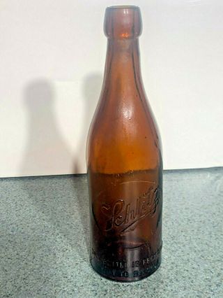 Vintage Beer Bottle Blob Top Brown Beer Bottle Shlitz Beer Bottle Schlitz Beer