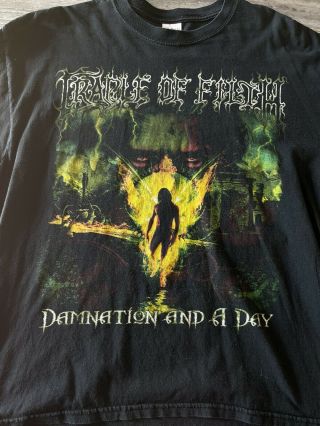 Vintage 2003 Cradle Of Filth Damnation And A Day Shirts Size XL 2
