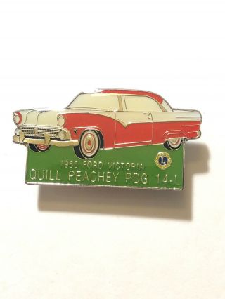 Quill Peaches Pdg 14 - L 1955 Ford Victoria Lions Club Pin