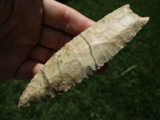 Authentic 4 3/4 " Paleo Clovis Arrowhead Found In Southern Missouri