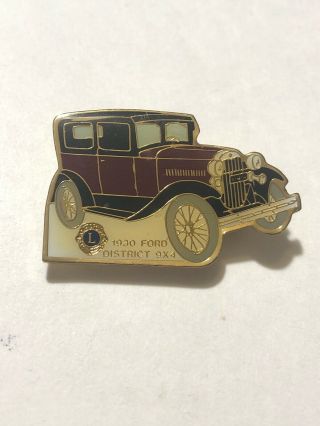 District 9x4 1930 Ford Old Automobile Lions Club Pin