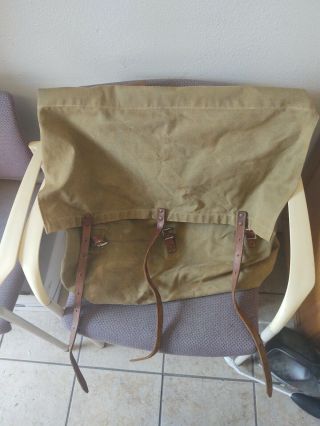 Vintage Duluth No.  2 Canvas Monarch Brand Pack Backpack Canoe Trapping Bag