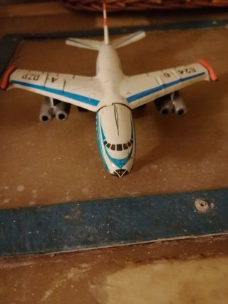 Vintage German Ddr Veb Plasticart Baade 152 Tin Toy Plane Airplane Airliner