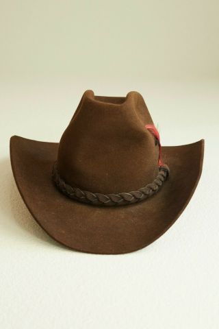 Vintage Western John B Stetson 4x Beaver Cowboy Hat Size 7 1/8