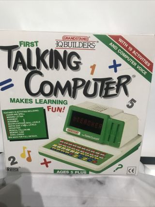 Rare Vintage 1989 Vtech Grandstand Iq Builders Kids First Talking Computer 5,