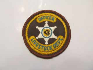 Arizona State Livestock Officer Vest Patch Old Cheese Cloth