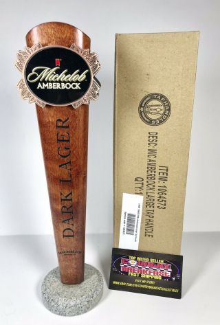 Michelob Amber Bock Dark Lager Logo Beer Tap Handle 11” Tall - Brand