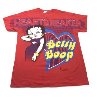 Vintage Betty Boop Heart Breaker T - Shirt Freeze Red 1998 Men’s Xl 90s Shirt