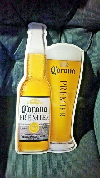 Corona Premier Beer Tin Sign 2 Pack.  Fast