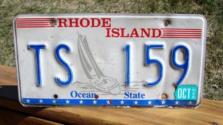 1998 Rhode Island Ocean State Sailboat License Plate Boat Sailing Ts 159