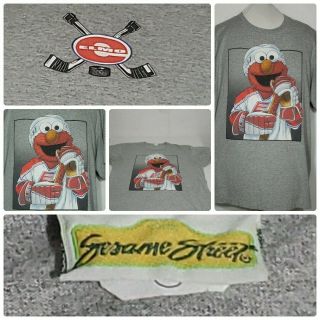 Vintage Elmo Hockey Sesame Street T - Shirt Mens Xl Ryan Roots (ralli Roots)