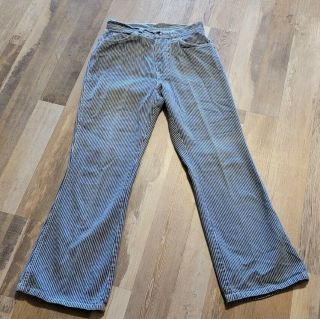 Rare Vintage Levi’s For Gals Pin Striped Big E Denim Jeans 26 Waist 27 Inseam