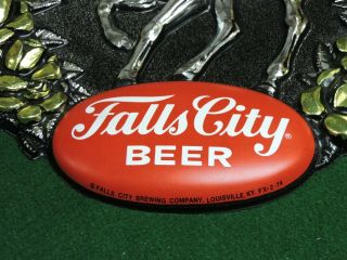 FALLS CITY BEER LOUISVILLE,  KY.  100th KENTUCKY DERBY,  1974 VACUFORM PLASTIC SIGN 2