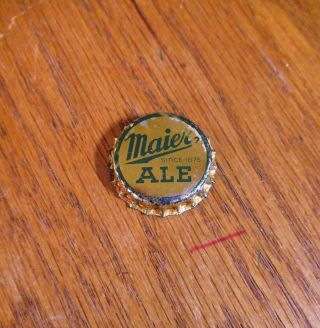 Maier Ale Cork Beer Cap Bottle Cone Top Can Maier Los Angeles Ca