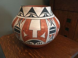 Large Vintage Native American Pueblo Montoya Santa Ana Pottery Pot Vase,  Signed