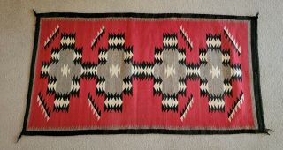 Vintage Authentic Navajo Wool Rug 29 " X 55 "