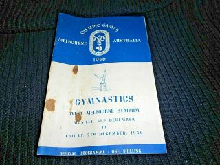 Olympic Games 1956 Melbourne Vintage Gymnastics Programme