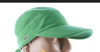 Ultra Rare Vintage Lacoste 5 Panel Made In France Light Green Cap Size 2