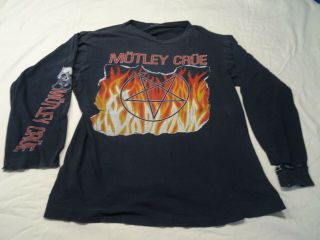 Motley Crue Vintage 1983 Too Fast For Love Concert Tour Shirt Long Sleeve