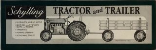 Schylling Tractor and Trailer Wind - up Farm Tin - Metal Detailed - Great 2