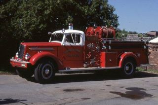 Saratoga Springs Ny 1950 Mack Pumper - Fire Apparatus Slide