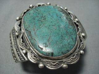 Colossal Marc James Green Turquoise Sterling Silver Bracelet Cuff