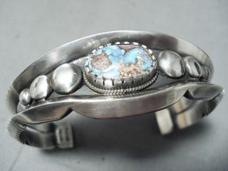 Verdy Jake Marvelous Navajo Golden Hill Turquoise Sterling Silver Bracelet
