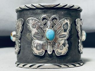 Biggest Craziest Native American Butterfly Turquoise Bracelet
