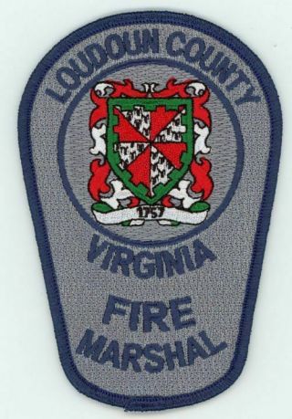 Loudoun County Virginia Va Fire Marshal Patch Police Sheriff