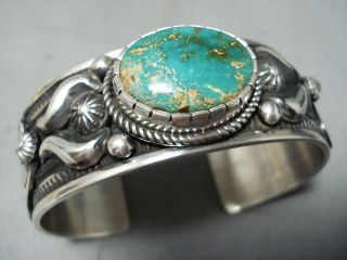 Albert Jake Navajo Royston Turquoise Sterling Silver Bracelet
