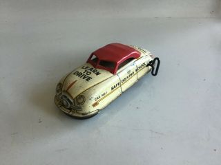 Vintage Marx Tin Wind Up Learn To Drive Toy Car