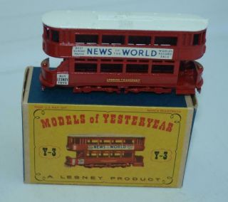 Ts - Lesney Matchbox Yesteryear - Y3 London E Class Tram - Bpw - Boxed