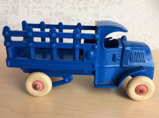 Arcade Champion Kenton Hubley Toy 1930’s Cast Iron Mack Stake Truck 5.  5”