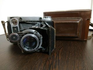 Vintage Camera Moscow 5 Lens I - 24 Kmz Soviet Folding Rangefinder Camera Ussr