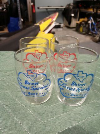 Shiner Texas Special Beer 3 " Mini Glasses