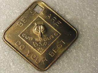 Vintage Bsa - Cub Scout - Be Square - Do Your Best - Cub Scout Motto Medal