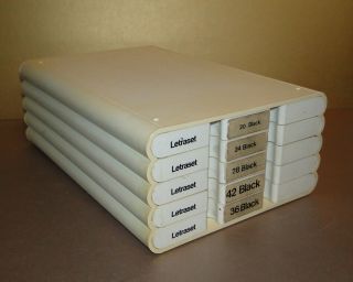Rare Vintage Letraset 5 Drawer Storage Cabinet Stacking (5 Available) Empty