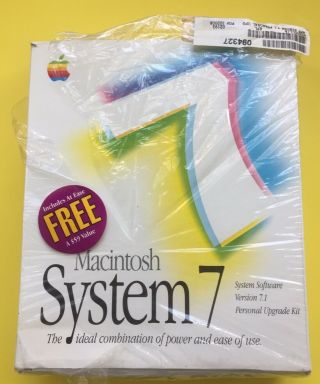 Vintage Apple Mac System 7 Version 7.  1 Personal Upgrade Kit 1992